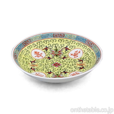 中国(景徳鎮) 花唐草*丸窓文字