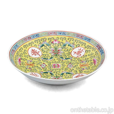 中国(景徳鎮) 花唐草*丸窓文字