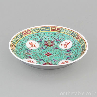 中国(景徳鎮)  花唐草*丸窓文字