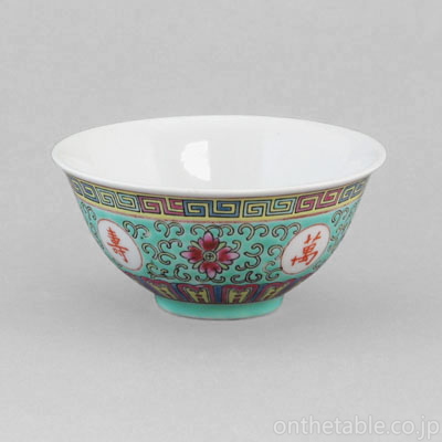 中国(景徳鎮) 花唐草*丸窓文字