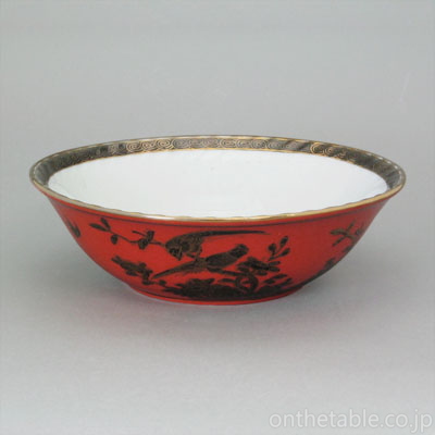 中国(景徳鎮) 紅金支花