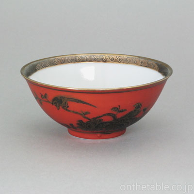 中国(景徳鎮) 紅金支花
