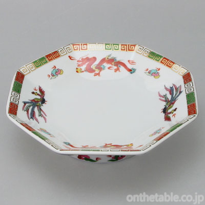 中華(柴田陶器) 三色雷文