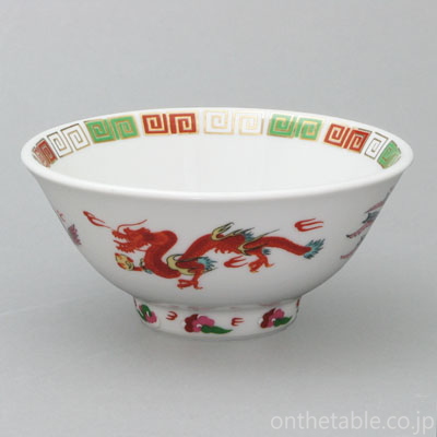 中華(柴田陶器)  三色雷文