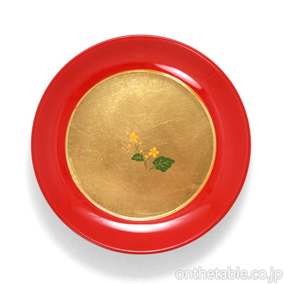 山中塗(まえじゅう漆器)  五草花
