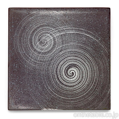 陶悦窯 黒晶銀ふたかすり